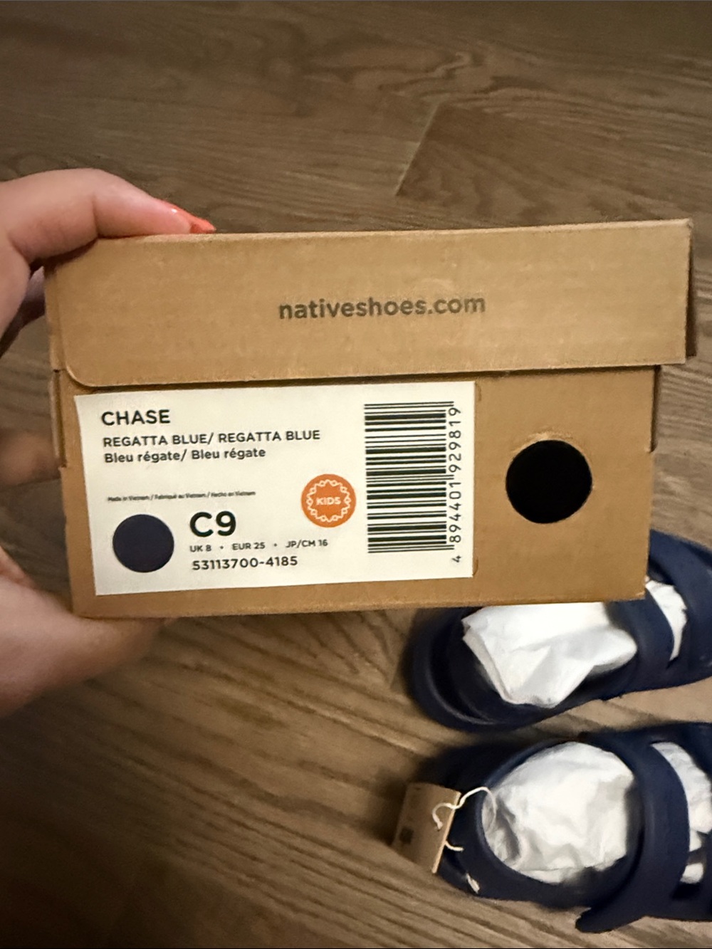 Native Kids Navy Double-Strap Sandals - Picture 4 of 4